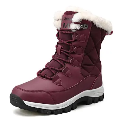 (as the picture, 39) New Women&apos;s Snow Boots Thickened Casual Mid-tube Warm Casual Boots Non