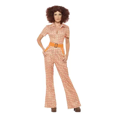 (S, Orange) Smiffys Womens/Ladies Authentic 70s Chic Costume