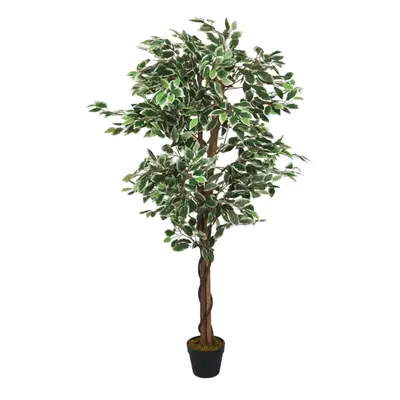 (120 cm) vidaXL Artificial Ficus Tree Fake Plant Artificial Plant Leaves Green