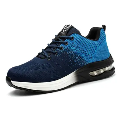 (blue, 37) Labor Protection Shoes, Anti Impact, Anti Stab Safety Shoes, Fly Woven Breathable Wor