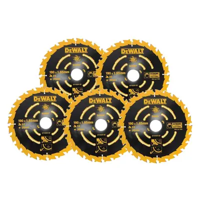 5 x Dewalt DT10304 Corded Circular Saw Blades x 30mm x Tooth Extreme