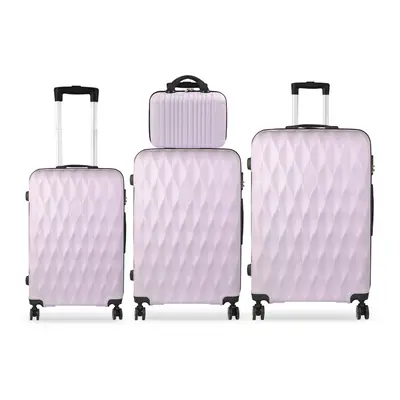 (Purple) 4PCS Travel Luggage Suitcase Set