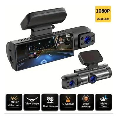 (as the picture) 1080p Dual Camera,dash Cam For Cars,front And Inside,car Camera With Ir Night V