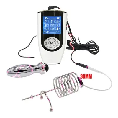 (purple) Bdsm Electric Shock Anal Plug Penis Plug Electrosex Rings E-stim Anus Stimulator Chasti