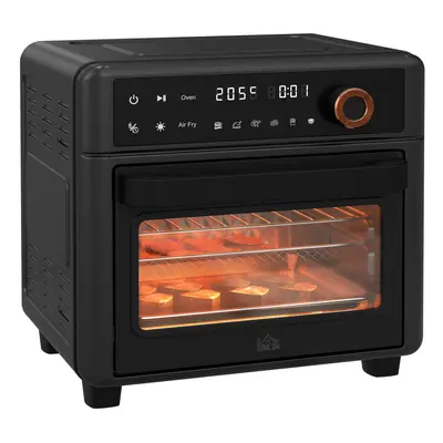 HOMCOM Air Fryer Oven 13L Mini Oven Countertop Convection Oven 1500W Black