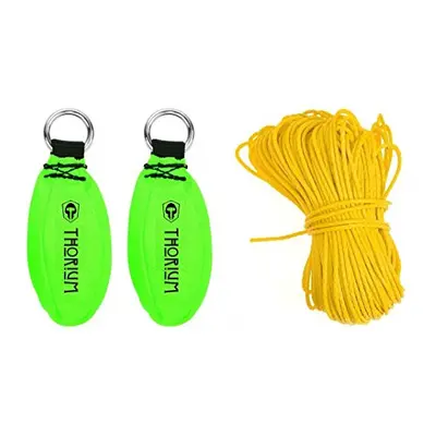 Thorium Slingshot Launcher Arborist Throw Weight Bag Pouch Combo Set Kit - Bright Green 12oz + 1