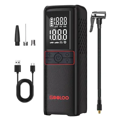 (Gt160-160psi) Cordless Tire Inflator Air Compressor, 160PSI Car Tire Pump, 7500mAh Battery Car 