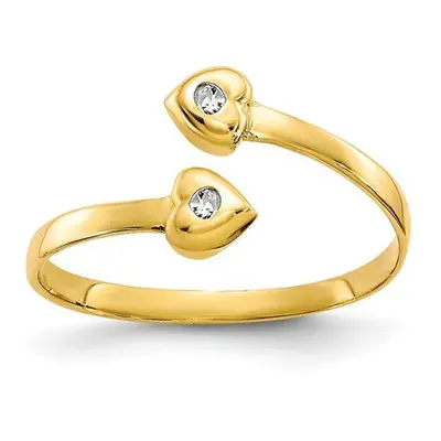 10K Yellow Gold CZ Toe Ring