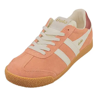 (7) Gola Elan Womens Classic Trainers in Terracotta White Red