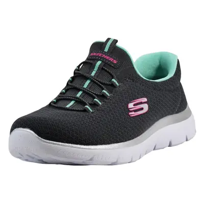 Skechers Women's Summits Sneaker Charcoal/Green 8.5 W US