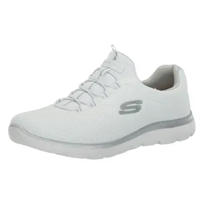 Skechers Women's Summits Sneaker White/Silver=WSL 5.5