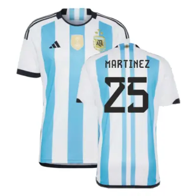 (3XL) Argentina World Cup Winners Home Shirt (MARTINEZ 25)