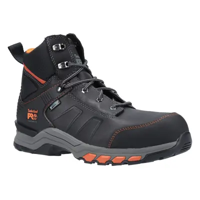 (Black, (Adults')) Timberland Pro Hypercharge Work Leather Black/Orange Safety Boots