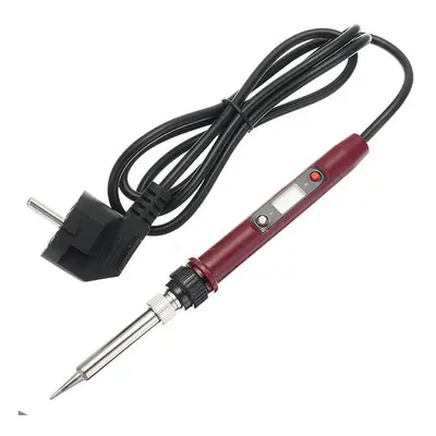 (Red, EU Plug) 80W LCD Digital Thermostat Adjustable Lead Free Electric Soldering Iron Mini Sold