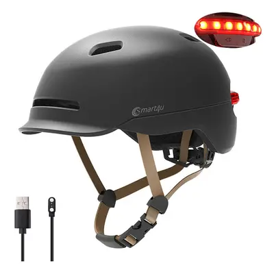 Bike Helmet 22.44-24.02in Adjustable Waterproof Sport Cycling Helmet with Sensor Taillight