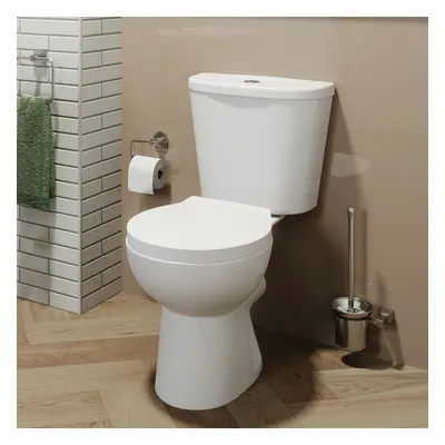 Close Coupled Toilet Ceramic Toilet WC Bathroom Pan Cistern & Soft Close Seat