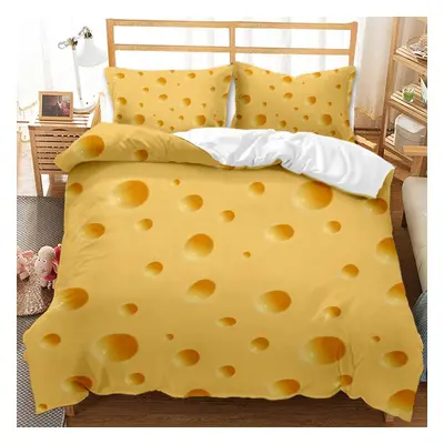 (Style 08, King(220X240CM/3PCS)) Donut pizza Bedding Single Double King Duvet Cover