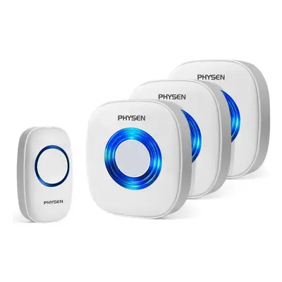 Wireless Doorbell,PHYSEN Model CW Wireless Door Bell Door Chime Push Button and Plug in Receiver