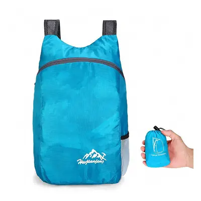 (Sky Blue) Unisex Lightweight Outdoor Backpack Waterproof Portable Foldable Outdoor Camping Hiki