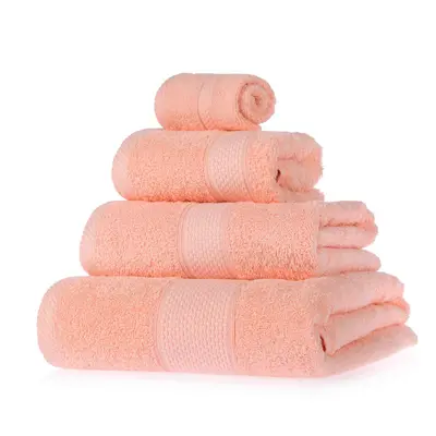 (Peach, Piece Set) 100% Turkish Cotton GSM