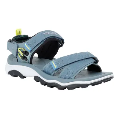 (9.5 UK, Grey/Wild Lime) Regatta Mens Blaze Sandals