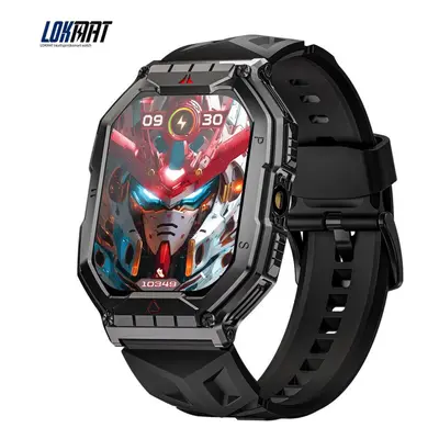 (black) Lokmat Ocean Pro Sport Smart Watch Rugged Fitness Waterproof Smartwatches Heart Rate Mon