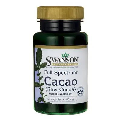 Swanson Full Spectrum Cacao (Raw Cocoa), 400mg - caps