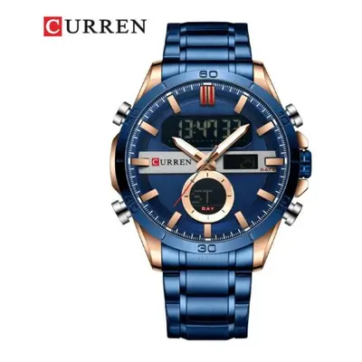 (blue) Curren Men Designer Watches Luxury Watch Brand Sport Digital Wristwatches Multifunctional