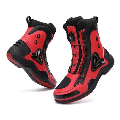 (red, 47) Motorcycle Boots Waterproof Protective Boots Motocross Active Axis Off-road Motorcycle