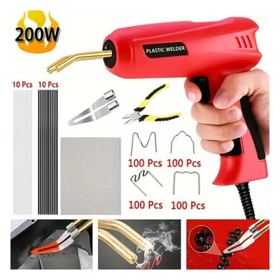 (220V EU Plug(400Pcs)) 200w Hot Stapler Plastic Welder Heat Plastic Welding Machine Soldering Ir