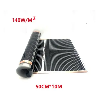 (50cm*10m) 50cm Width Warm Floor Infrared Heating Film 220v Floor Heating System 140w/m2 Heating