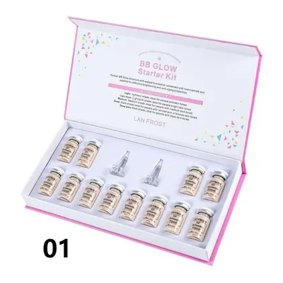 (as the picture, 01) 12pcs/box Bb Glow Long-lasting Liquid Foundation Essence Korean Semi-perman