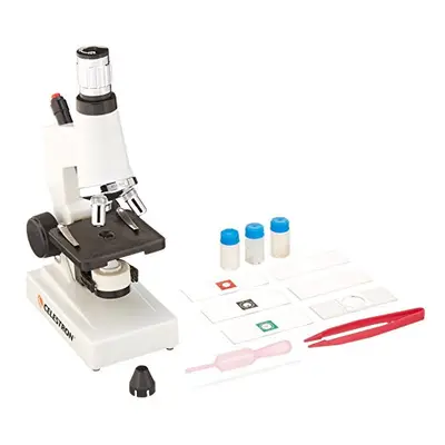 44121 Beginner's Microscope Kit, 40x-600x Magnification, White