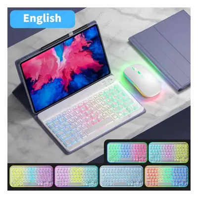 (grey, redmi pad 10.6) Bluetooth Keyboard For Xiaomi Pad 5/6 Pro Redmi Pad Se Tablet Case Leathe