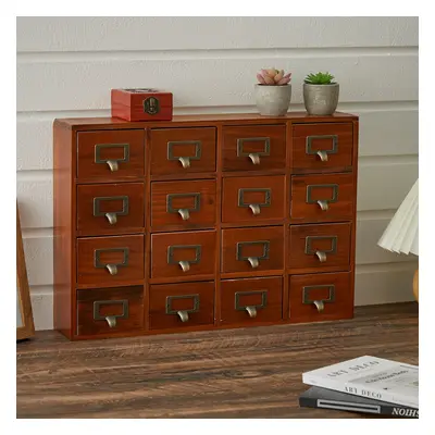 Retro Wooden Drawers Storage Box Organzier