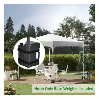 Outsunny Gazebo Weights Set of 4, HDPE Water or Sand Filled with Secure Straps