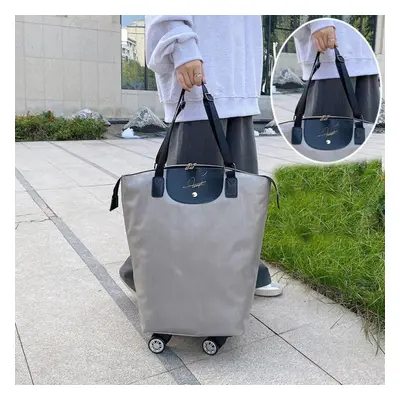 (grey, 29*19*44cm) Universal Wheel Travel Large Capacity Waterproof One Shoulder Portable Lightw