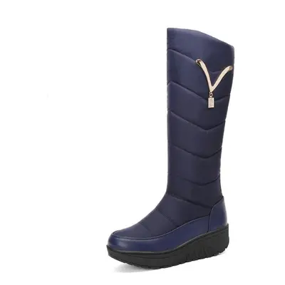 (blue, 44) Q/women&apos;s Snow Boots Are Essential For Winter Outings. Large Size Down Cotton Bo