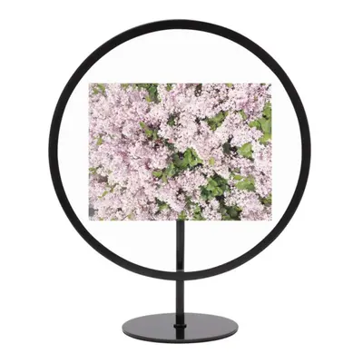 Infinity Picture Frame, Unique Circular Photo Frame For Desk or Wall, Black, 4X6\