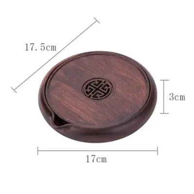 Ebony Solid Wood Tea Ceremony Heat Insulation Tea Trays Creative Handmade Tea Cup Coffee Pot Dra