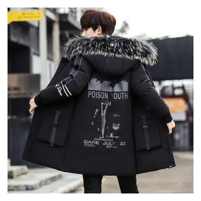 (as the picture, L) Down Jacket Trend, Men&apos;s Clothes, Winter, Medium And Long Section, Leis