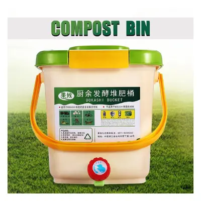 12l Compost Bin Recycle Composter Aerated Compost Bin Pp Organic Homemade Trash Can Bucket Kitch