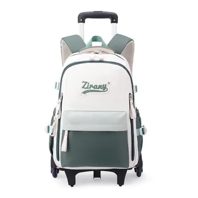 (green) Campus 6-wheel Trolley School Bag Zry1269