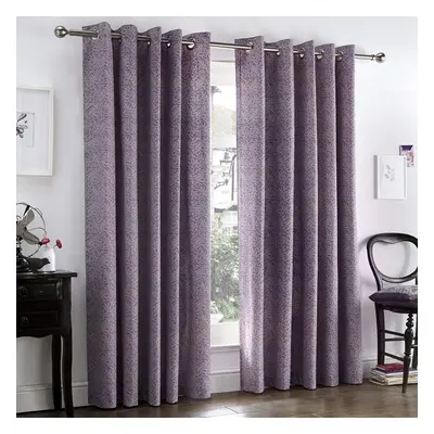 Dreams & Drapes - Hanworth Lined Eyelet Curtains - 66' Width x 72' Drop (168 x 183cm), Heather