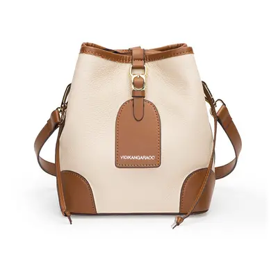 Women Leather Bucket Bag High Soft Cowhide Shoulder Bags Casual Female Handbag Messenger Sac