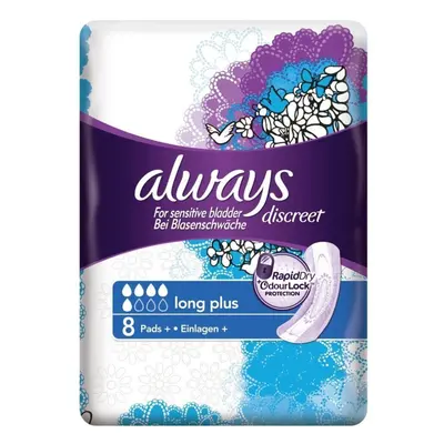 Always Discreet Sensitive Bladder Incontinence Pads Long Plus Pad Thin Pack of