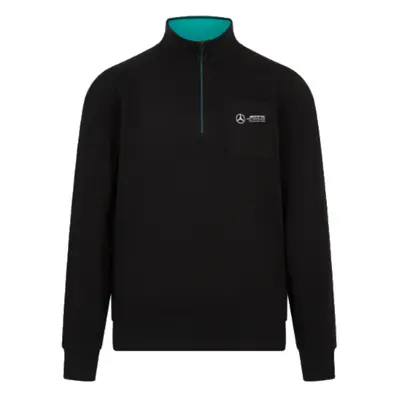 (L) Mercedes Team 1/4 Zip Sweatshirt (Black)