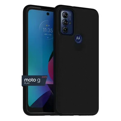 Motorola Moto G Play Textured Protective Case- Black - Precision fit Shock Absorbing Cases for E