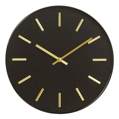 Premier Housewares Vitus Black and Gold Wall Clock