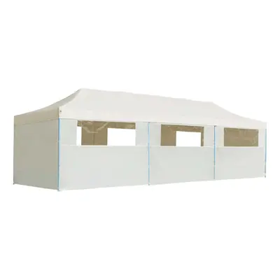 vidaXL Folding Pop-up Party Tent with Sidewalls 3x9m Cream Canopy Gazebo